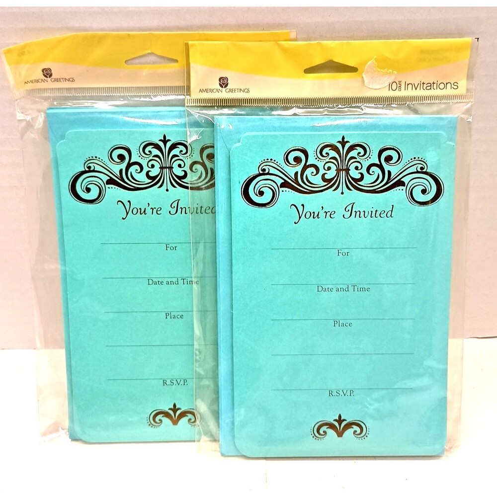 20 COUNT (2 PACKS) American Greetings You're Invited invitations New NIP As Is